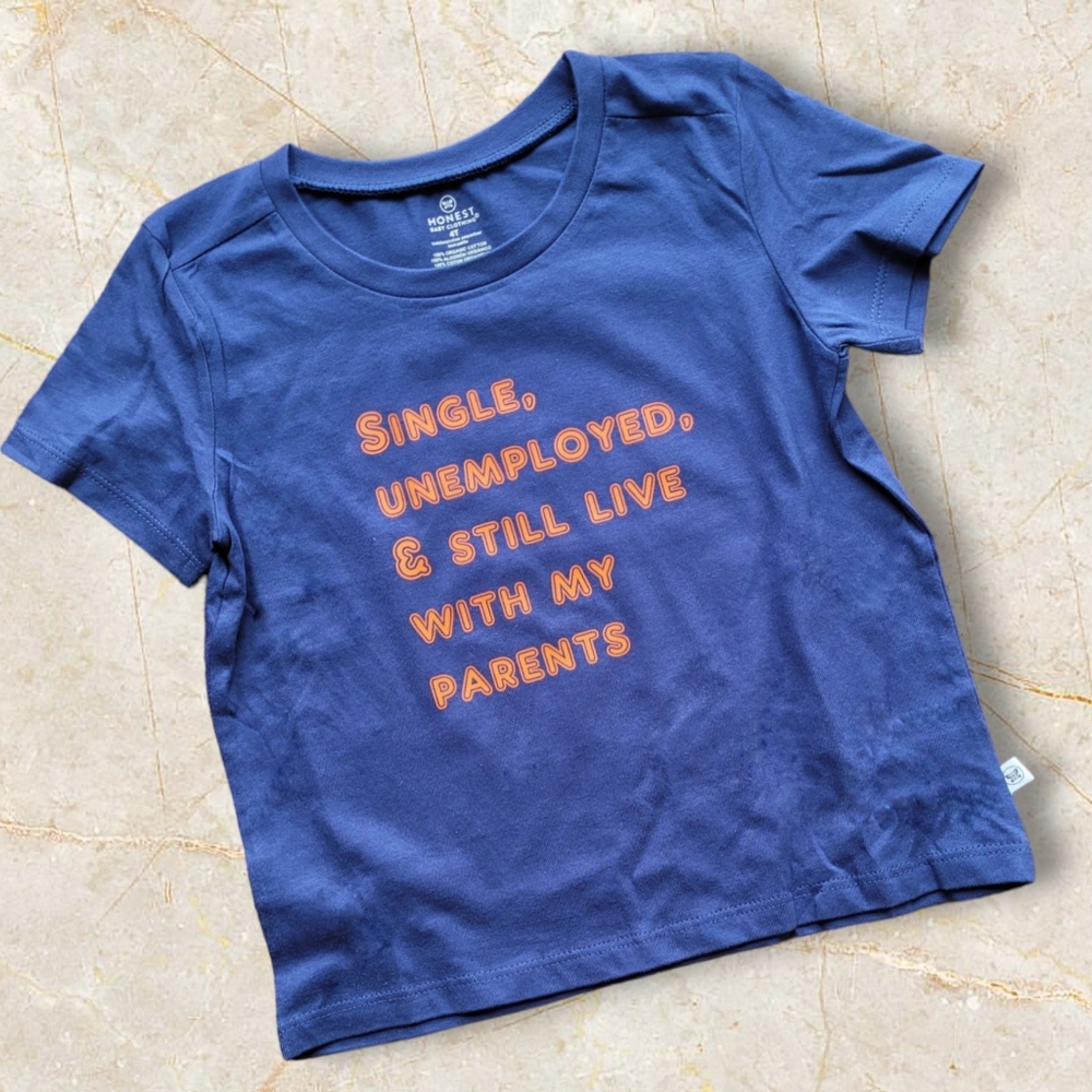 2/$12 NWOT Honest Baby 4T Toddler Custom Graphic T-shirt